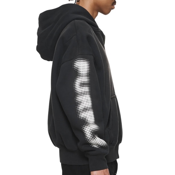 PURPLE BRAND Black Wordmarks Full Zip Hoodie XS - Picture 4 of 8